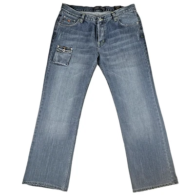 Vintage Energie Jeans Mens Size 38 Blue Button Fly Distressed Y2K Rare NWT - Image 1 of 4