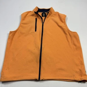 Zero Restriction Vest Mens 2XL Orange Fleece Full Zip Golf Tour Series - Picture 1 of 17