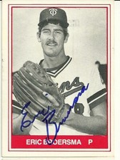 1982 TCMA Orlando Twins ERIC BROERSMA Signed Card autograph TWINS LOS ALAMITOS