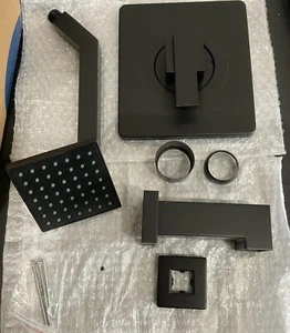 Huntington Brass Shower Trim Kit Matt Black Finish P6382049 H7 - Picture 1 of 12