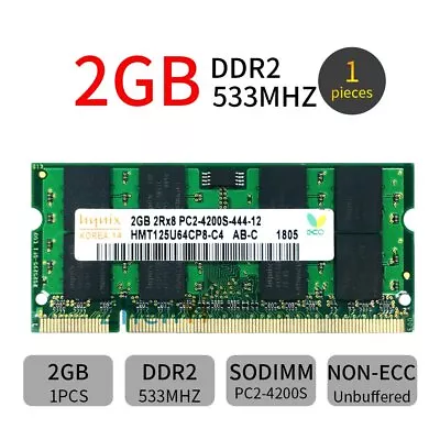 per Hynix 2 GB PC2-4200S DDR2-533 MHz 200 pin 1,8 V SO-DIMM computer portatile notebook memoria - Immagine 1 di 4
