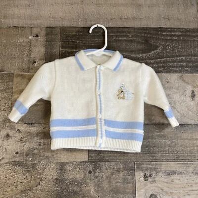 Ropa de bebé vintage de Plaza Sésamo talla 3-6 m manga larga suéter con botones Y2K Foto 1 de 4