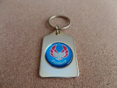 NEW NOS Pontiac Firebird Vintage Metal Car Keychain B-E Industries USA - Image 1 of 3