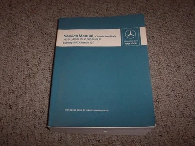 1973-1977 Mercedes Benz 450SL 450SLC Shop Service Repair Manual 1974 1975 1976 - Image 1 of 2