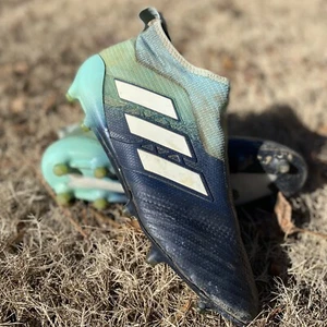 Adidas Ace 17+ Purecontrol FG Size 11.5 US Energy Aqua Mens Soccer Cleats RARE!! - Picture 1 of 12