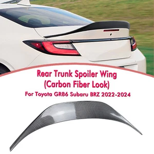 Carbon Look Rear Trunk Spoiler Lip Roof Wing For Toyota GR86 Subaru BRZ 22-25 23 - Imagen 1 de 10