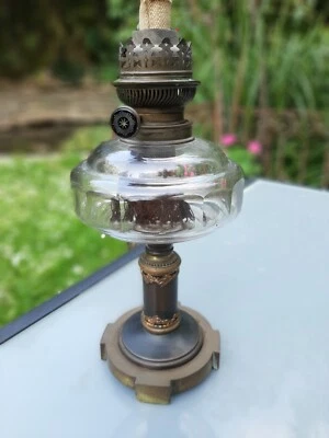 LAMPE A PETROLE XIX EMPIRE BACCARAT BRONZE   LAMP OIL - Photo 1/4