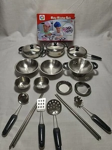 Wantongle Baby Kitchen Suit Mini Stainless Tableware 3+ - Picture 1 of 14