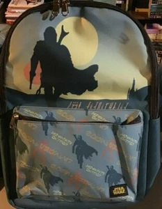 Funko Star Wars The Mandolorian Blue Boba Fett Backpack BookBag NEW - Picture 1 of 4