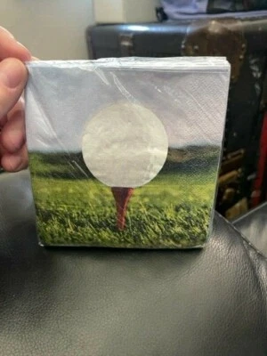 Golf Party Napkins Beverage Napkins 18ct Decoration Favor Birthday Party Supply - Image 1 of 2