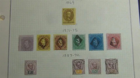 Stampsweis Sarawak collection on Scott pages est 52 classic stamps Cover
