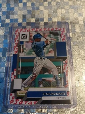 2022 Donruss Baseball Base #206 /100 Starling Marte - New York Mets 💯 - Image 1 of 2