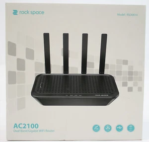 Rockspace WLAN Routeur AC2100 Dual Band Wifi 1733 Mbit/S 5GHz 300 Mbit Lan - Afbeelding 1 van 3