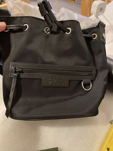 Longchamp Le Pliage Neo Bucket Nylon Bag Crossbody ~NEW~ Black- $285 - Picture 1 of 18