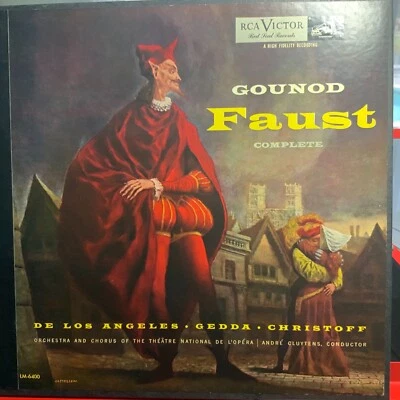 GOUNOD-FAUST-COMPLETE-GEDDA-ORIGINAL RCA VICTOR RECORDS 4-LP VINYL BOX SET-USED - Image 1 of 4