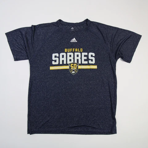 Buffalo Sabres adidas Short Sleeve Shirt Men's Navy Used Cover