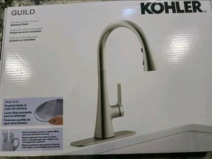 Kohler Guild 1PR33912-VS-AA herunterziehbare Küchen-Spültischarmatur Edelstahloptik - Bild 1 von 9