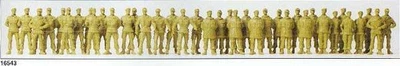 Preiser 16543 HO Scale Unpainted Figures -- Soldiers Walking & Standing pkg(39) - Image 1 of 4