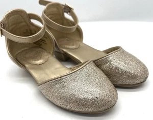 Disneyland Dress Up Costume Shoes, Little Girls 10, Gold Glitter Princess Heels - Picture 1 of 8
