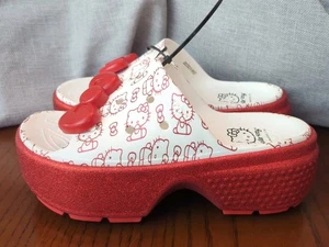 Crocs Hello Kitty Stomp Plateau Pantolette Sandale Neu Größe 9 Damen  - Bild 1 von 7