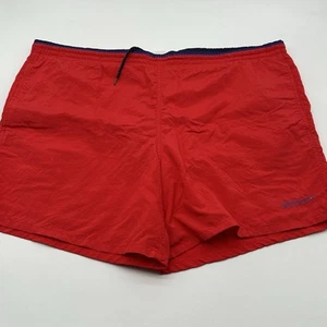 Mens Sz XL Vintage Red Speedo Lined Swim Trunk Shorts Nylon - Picture 1 of 10