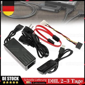 USB auf zu SATA Adapter Kabel Für 2,5" 3,5" Festplatte PC Laptop HDD SSD - Afbeelding 1 van 15