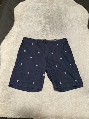 Pantalones Cortos J Crew Para Hombres Rivington Azul Chino Preppy Talla 31 Patrón de Rueda de Envío Foto 1 de 4