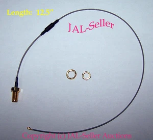 12.5" U.FL to RP-SMA Female Pigtail Cable for Wifi Wireless Antenna - Picture 1 of 4