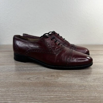 Zapatos Church's Para Hombre 7 F Rojo Borgoña Puntera Oxford Yake Foto 1 de 4