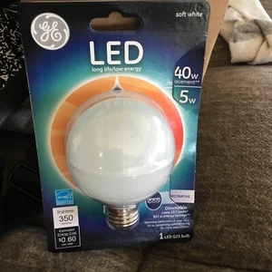 ge 40w led Soft White Dimmable G25. 2 Packs  - Picture 1 of 1