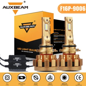 AUXBEAM 9006 HB4 LED Headlight Bulbs Kit Lamp 6000K White 70W 7000LM F-16 Plus - Picture 1 of 12