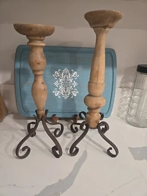 Nuevo juego de 2 candelabros de granja elegantes Foto 1 de 4