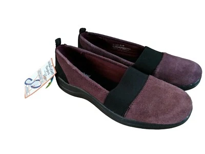 Женские удобные мокасины без шнуровки Easy Street Sport бордовые замшевые 5 1/2 M - Изображение 1 из 4