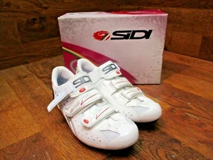 ZAPATOS DE CICLISMO DE MUJER SIDI GENIUS FIT BLANCOS BICICLETA DE CARRETERA EUR 43 EE. UU. TALLA 10.5 - Imagen 1 de 8