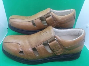 Ortho-Line by Hoopoe P4006 Men's Diabetic Support Shoes Brown Size 11 W2E 11 - Picture 1 of 12
