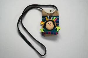 5" x 2.5" Pouch Mexican Style Muneca Doll Hand Made With Strap New - Picture 1 of 3