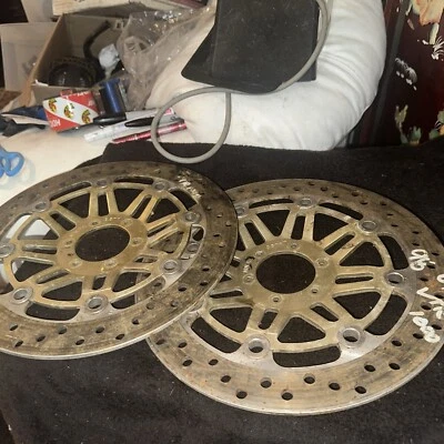 Front Brake Disc Rotors  Honda CBR900RR CBR600F F3 VTR1000F VFR750F CB400 Read - Изображение 1 из 4