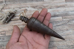 Vintage Iron Leveling Plumb Bob Tool Collectible Table Decor Plumb Bob Tool 12oz - Picture 1 of 9