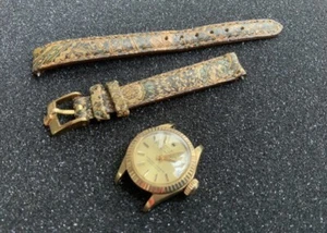 Authentic TUDOR 18K 7592/8 DateJust Ladies Automatic Watch / Original GP Buckle - Picture 1 of 10