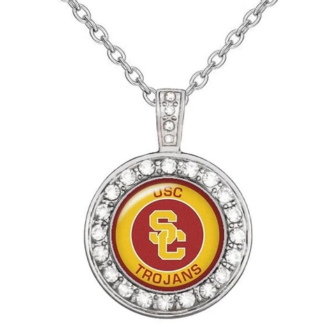USC Trojans Womens 925 Sterling Silver Necklace College Football  Gift D18 Cover