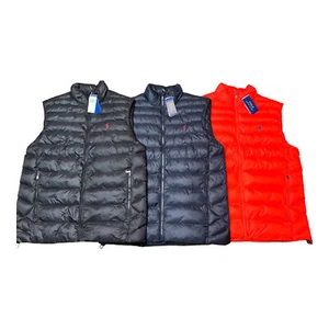 Chaleco amortiguador acolchado empacable Polo Ralph Lauren para hombre azul marino/grande y alto - Imagen 1 de 7