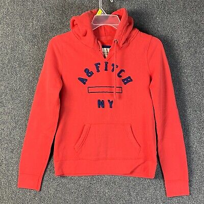 Abercrombie & Fitch Hoodie Large Women's Pullover Drawstring Cotton Blend L • 18.99€