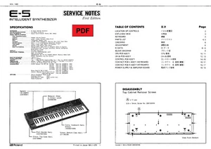 Roland E-5 Service Manual with Electronic Schematics (ENG / JAP) - Picture 1 of 1