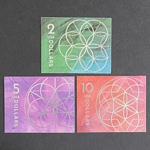 USA 2022 2023 Stamps MNH Floral Geometry $2 $5 $10 United States US - Picture 1 of 5