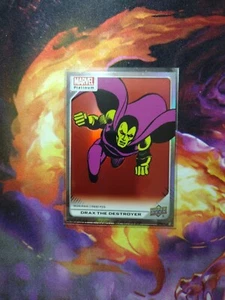 2023 Upper Deck Marvel Platinum DRAX THE DESTROYER Rainbow Parallel NM New HTF - Imagen 1 de 2