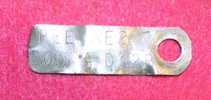 1971 Ford Fairlane Ranchero Montego ORIG 250 Column Shift C4 TRANSMISSION ID TAG - Picture 1 of 2