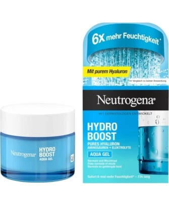 🌟 Neutrogena Hydro Boost Aqua Gel Gesichtscreme Hyaluron Feuchtigkeitsgel 50ml  - Bild 1 von 4