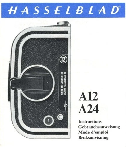 Cargador Hasselblad A12 A24 manual de instrucciones Foto 1 de 1