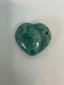 Polished amazonite heart stone - Picture 1 of 6