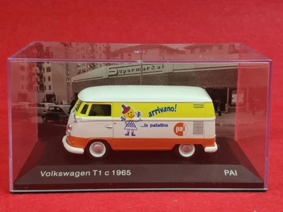 FURGONCINO PUBBLICITARIO 1:43 Volkswagen T1 PATATINE PAI 1965 COLLEZIONE VINTAGE - Immagine 1 di 4